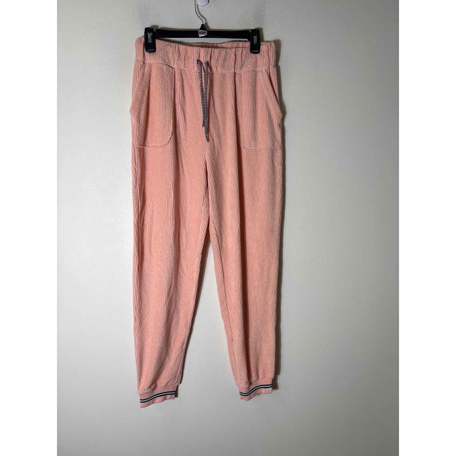 Roller Rabbit Peach Ribbed Terry Cloth Joggers Sz S