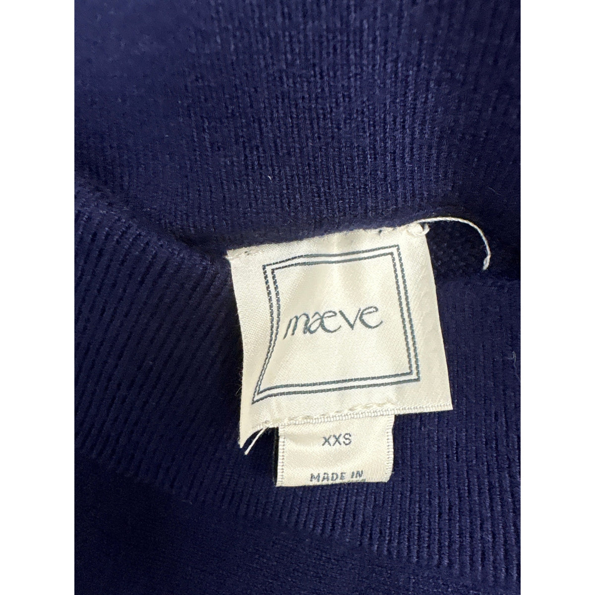 NWT Maeve Navy and White Trim Scallop Mini Skirt Sz XXS