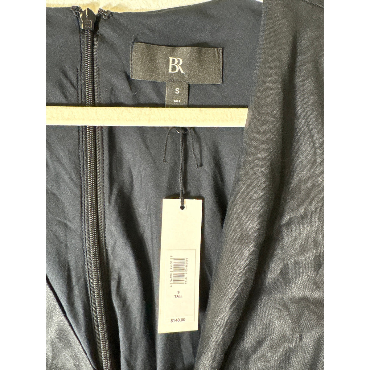 NWT Banana Republe BR Black V Neck Swing Dress Sz S Tall