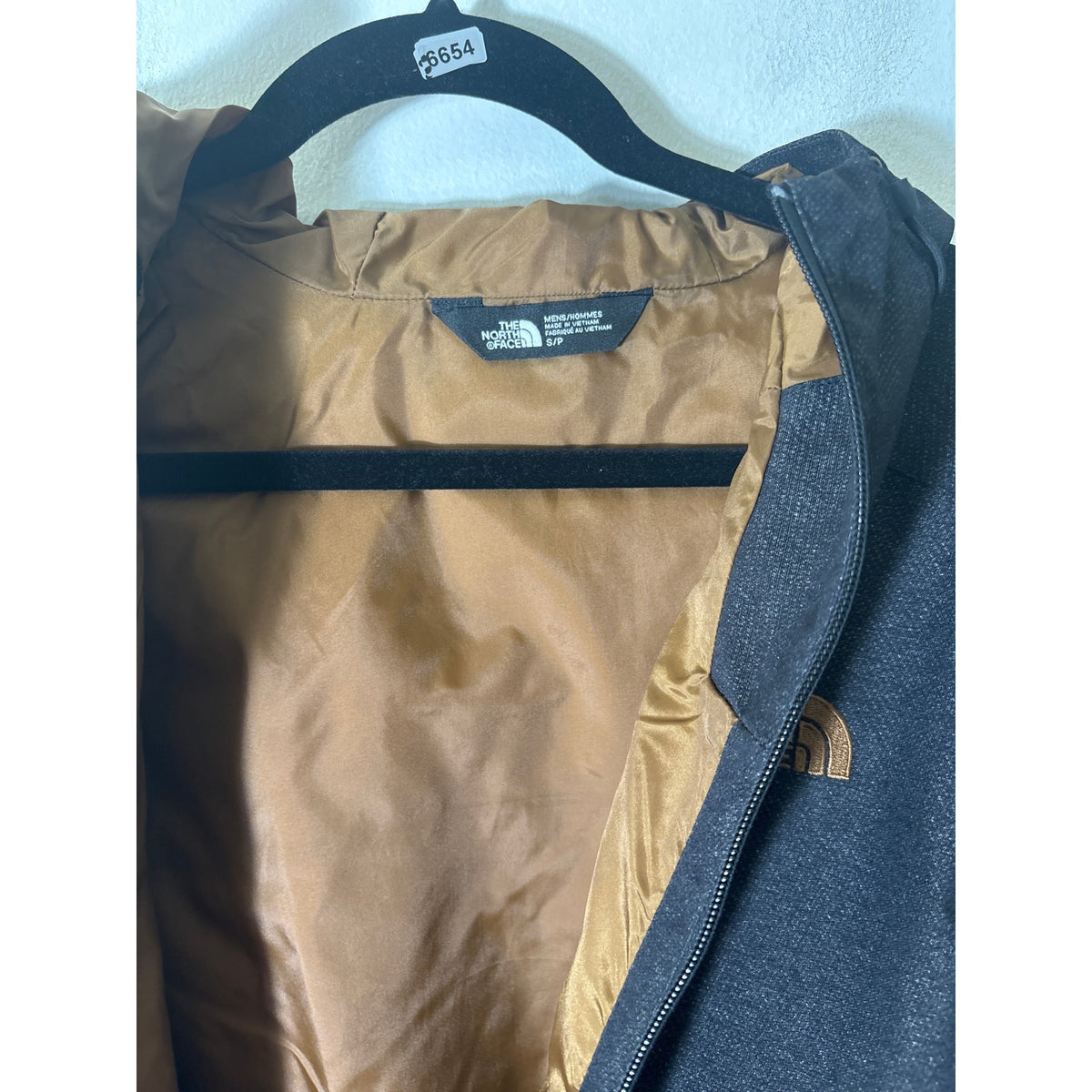 Mens The North Face Charcoal Gray Hooded Lightweight Jacket Sz S