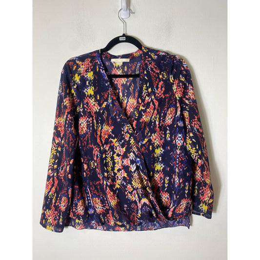 Cooper and Ella Multicolor V-Neck Long Sleeve Sz L