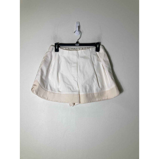 Phillip Lim White w/ Cream Trim Flat Front Shorts Sz 0