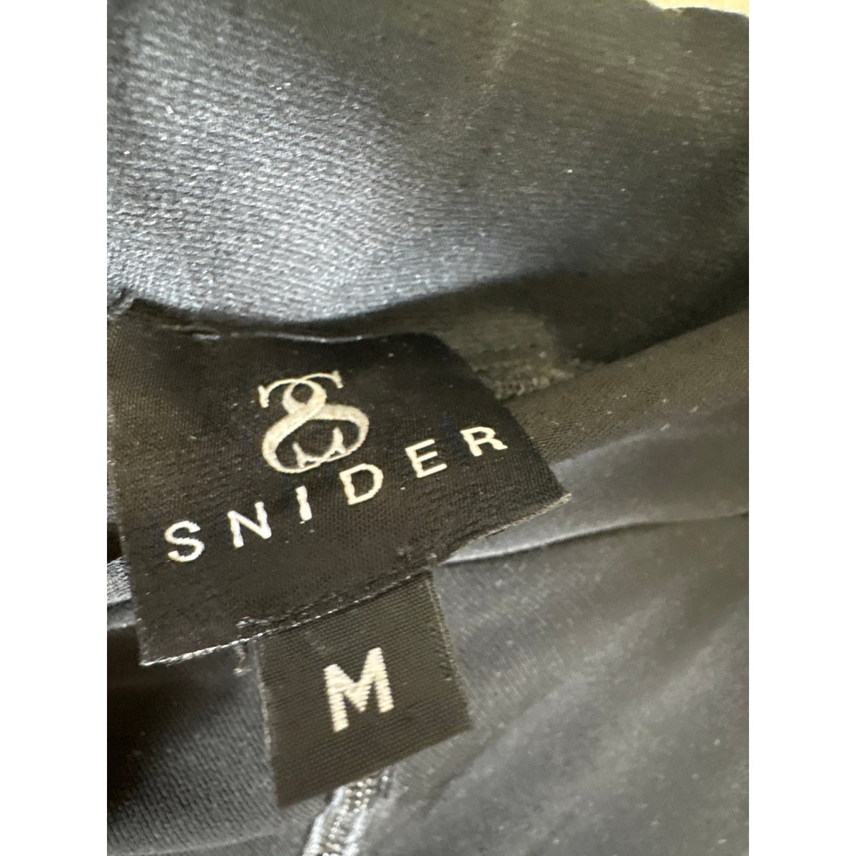 Snider Black Elastic Waist Loose Fit Joggers Sz M