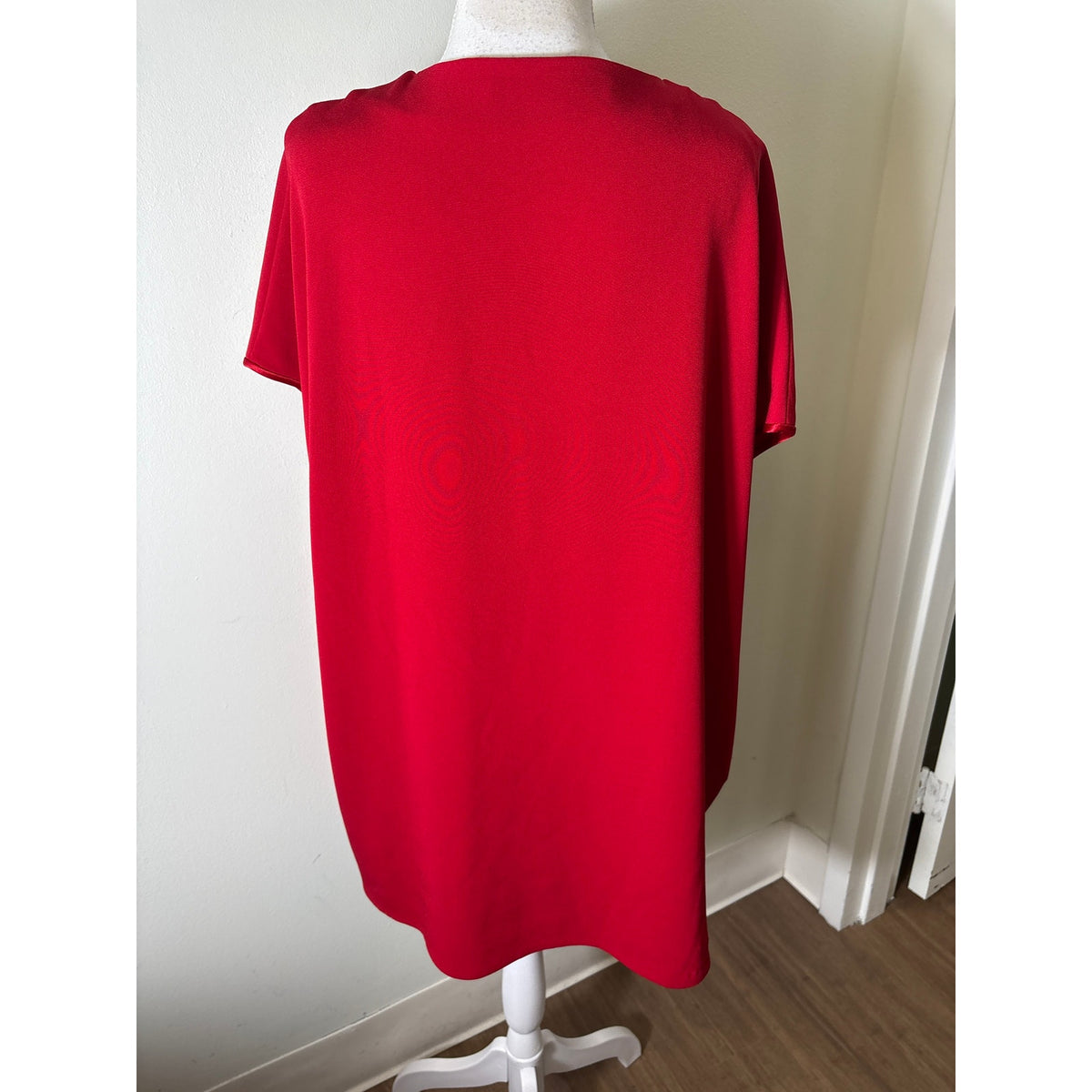 Diane von Furstenberg Classic Red Cap Sleeve V-Neck Dress Sz M