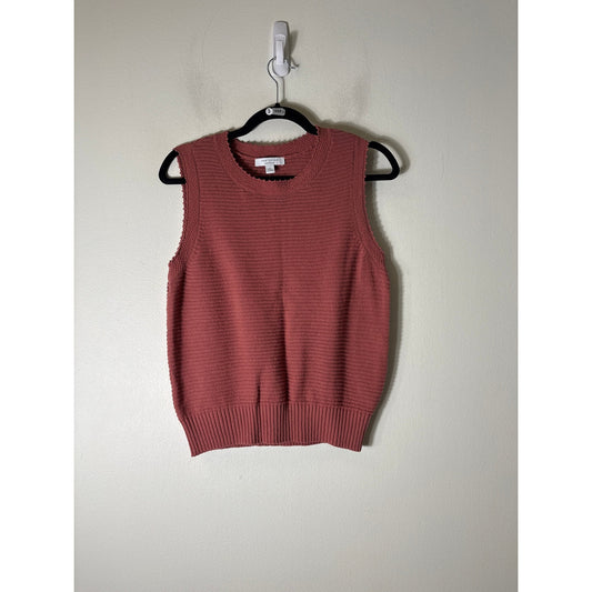NWT Ann Taylor Rust Sleeveless Sweater Sz M