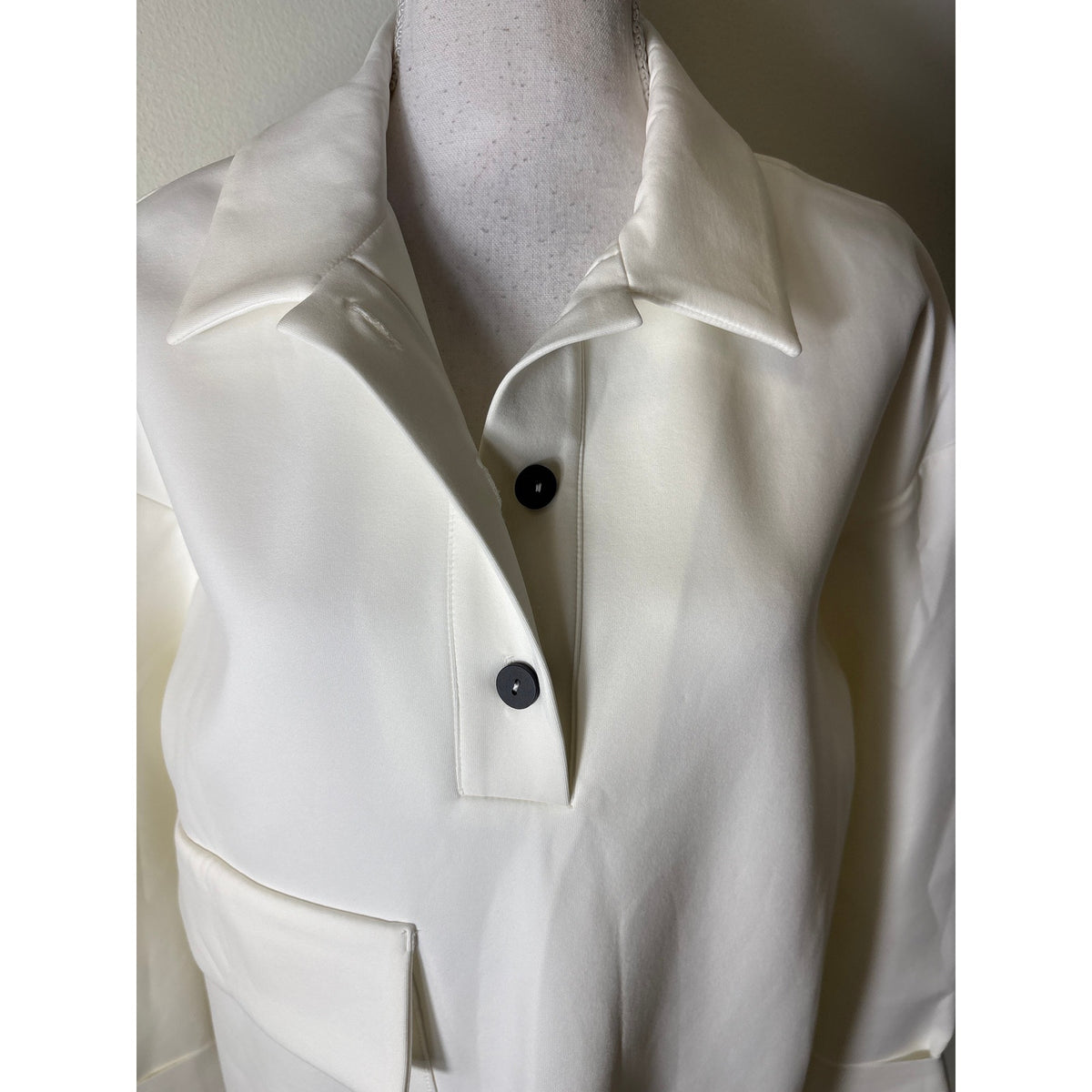 NWT Sarah Pacini Creme Scuba Stretch Dress Sz 02