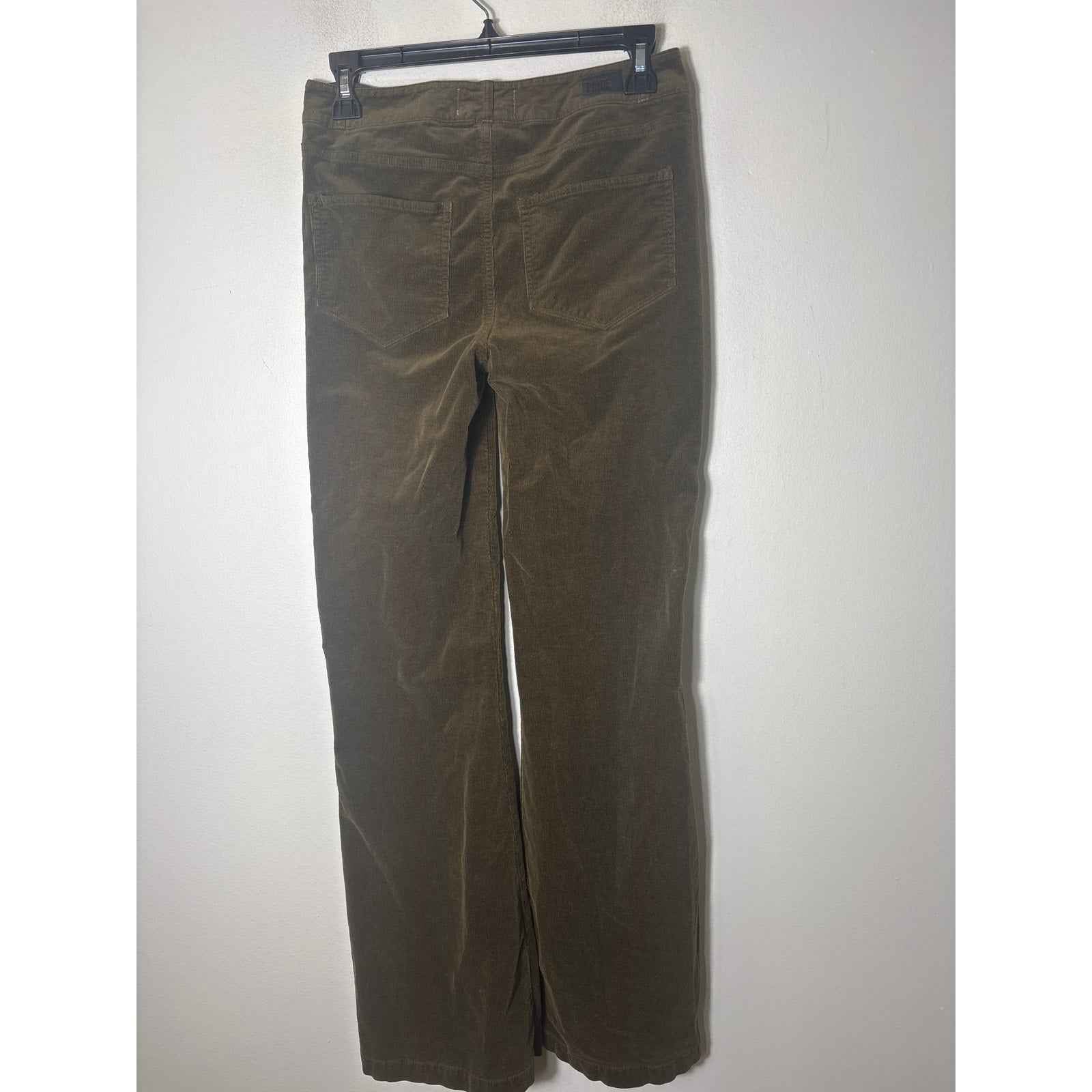 Paige Dark Green Cordoroy Boot Cut Ankle Jean Sz 26