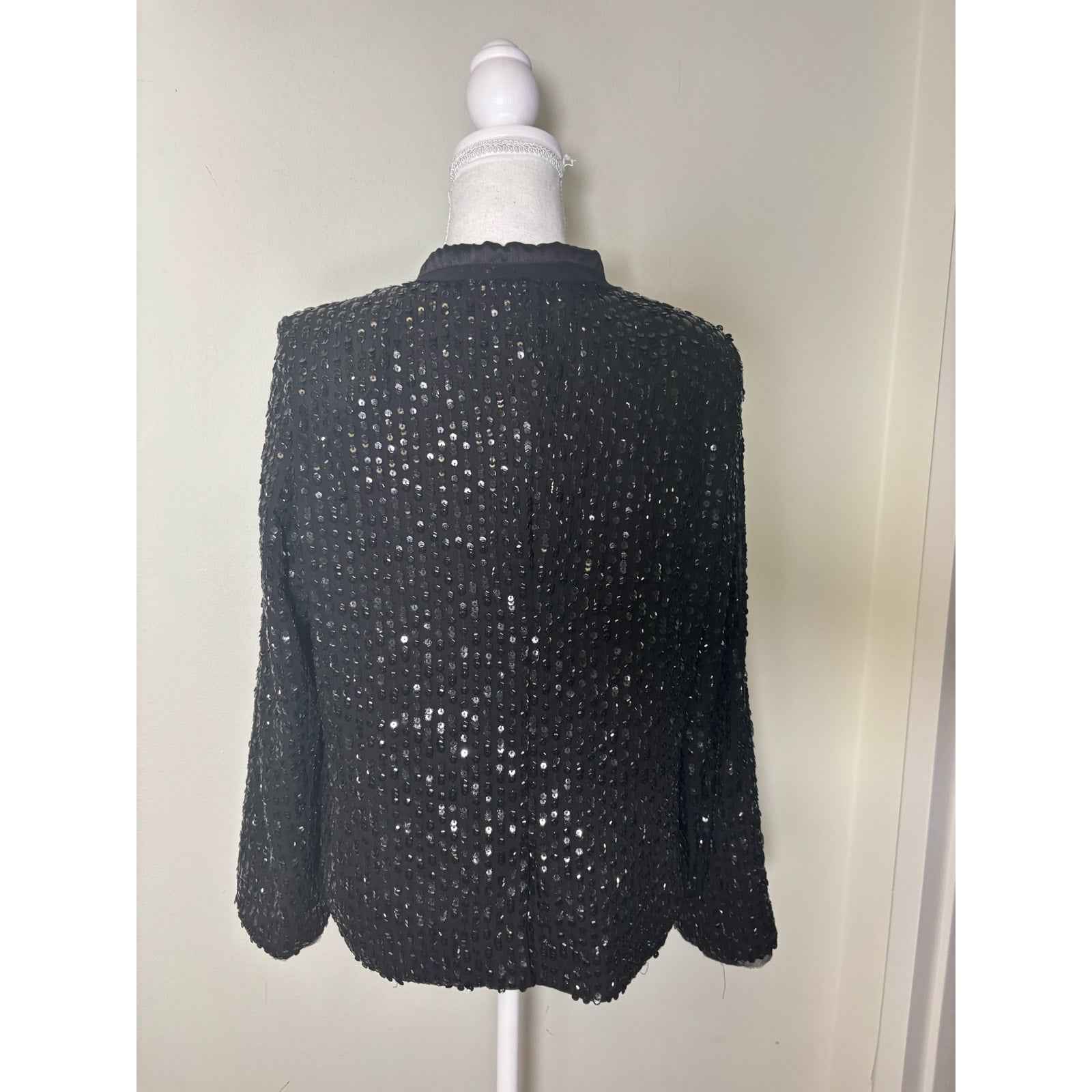 Velvet by Graham and Spencer Black Long Sleeve Cocktail Jacket Sz S