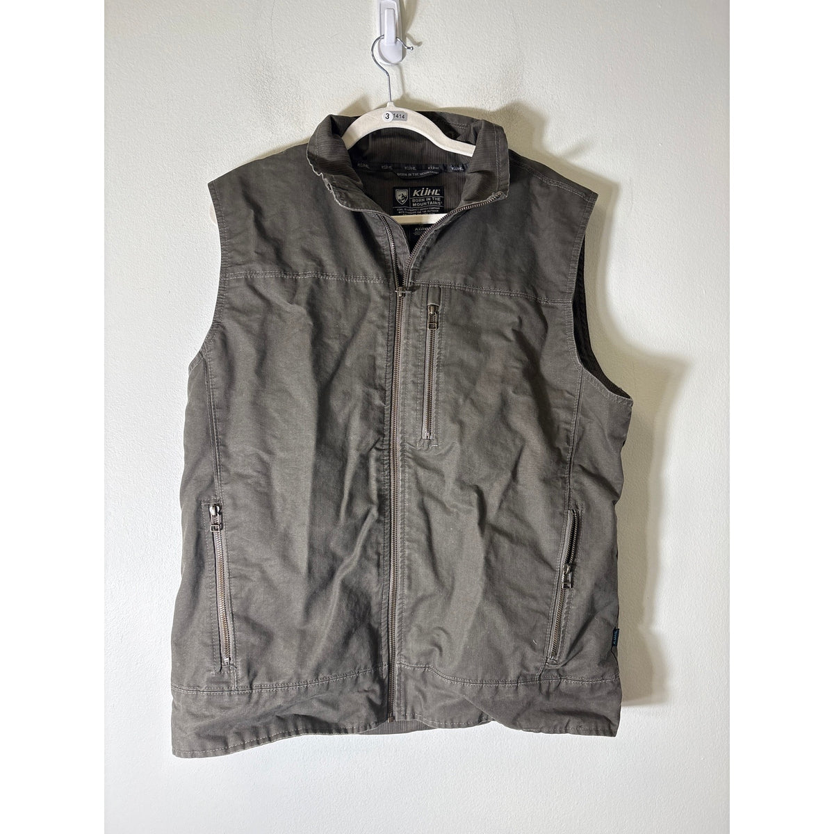 Men's Kuhl Dark Green/Gray Sleeveless Hunting Vest Sz XL