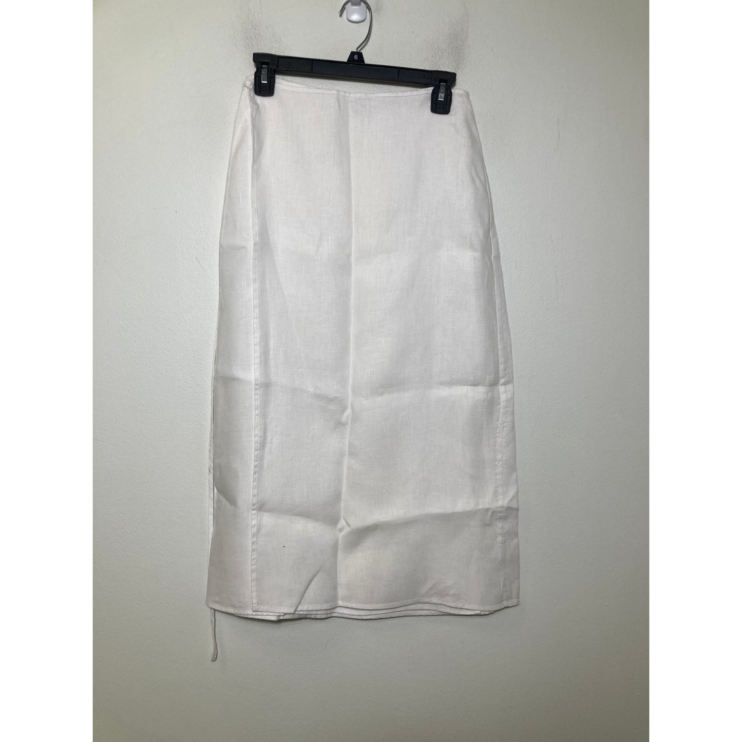 Rails White Linen Wrap Midi Skirt Sz S
