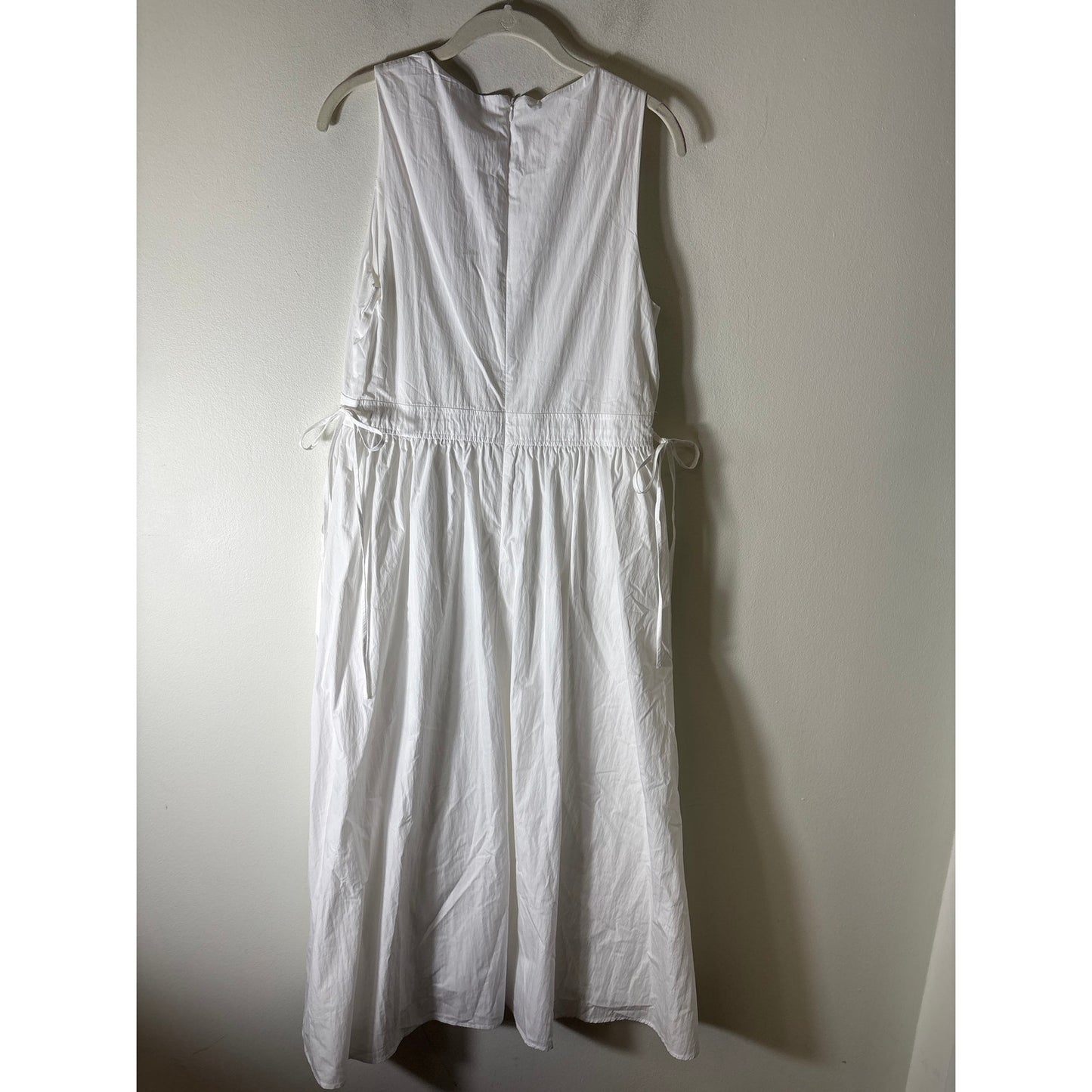 Rue Sophie White Sleeveless Side Tie Maxi Dress Sz M