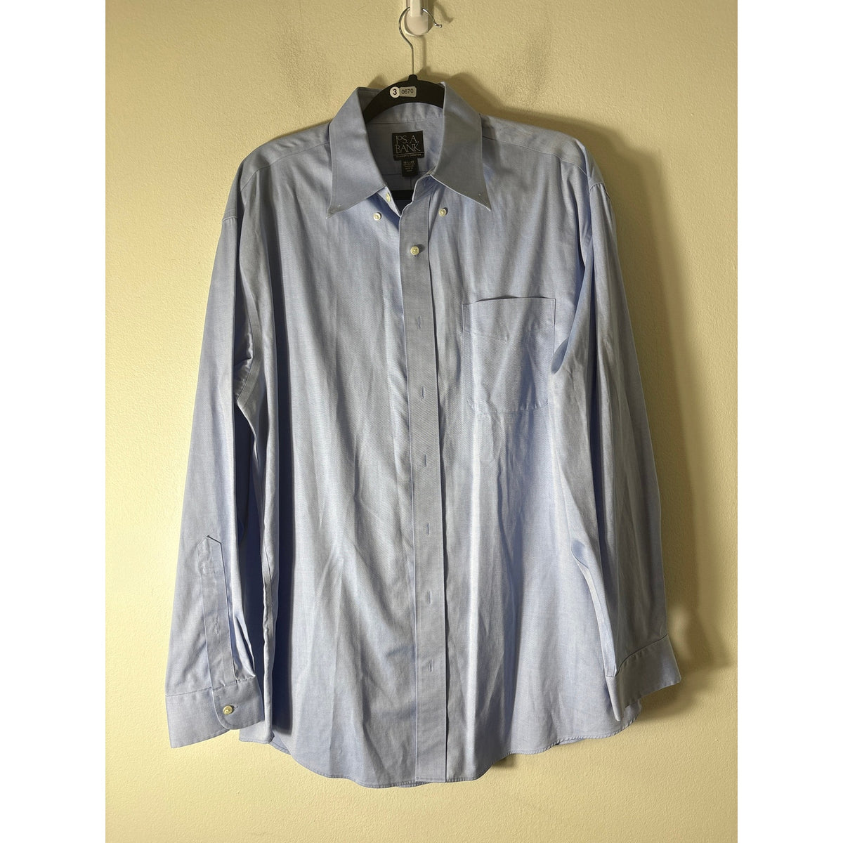 Jos. A Bank Light Blue Long Sleeve Button Down Shirt Sz 16.5-35