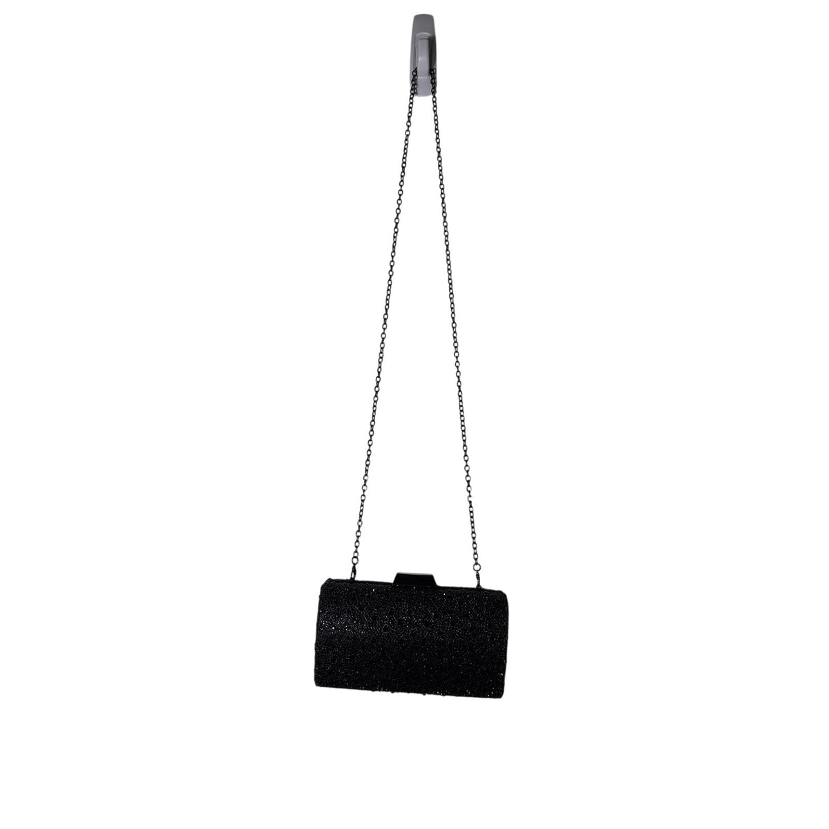 Jewel Black Beaded Cocktail Purse Sz 7.5"x4.5"