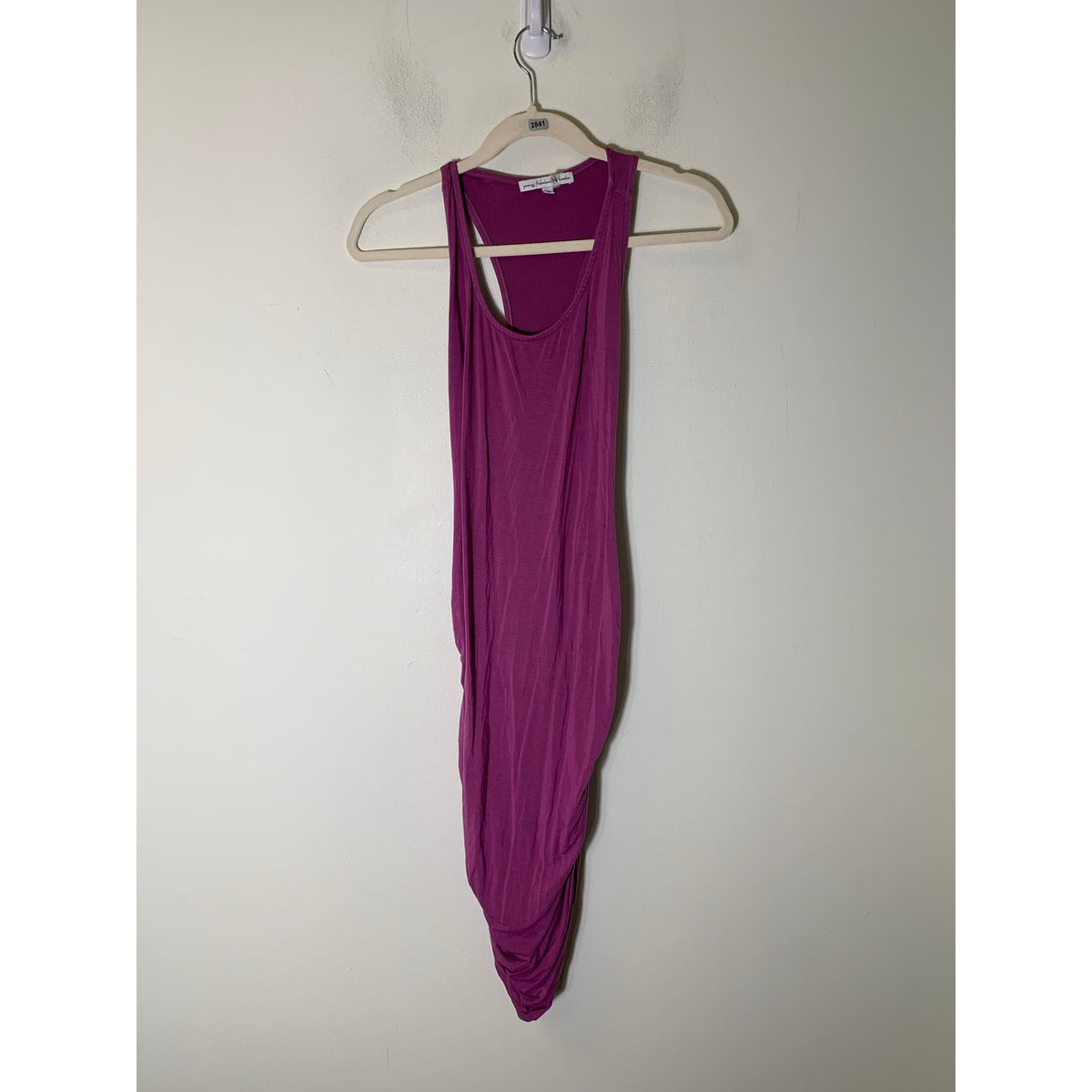 Young Fabulous and Broke Purple Sleeveless Ruched Body Con Midi Dress Sz S