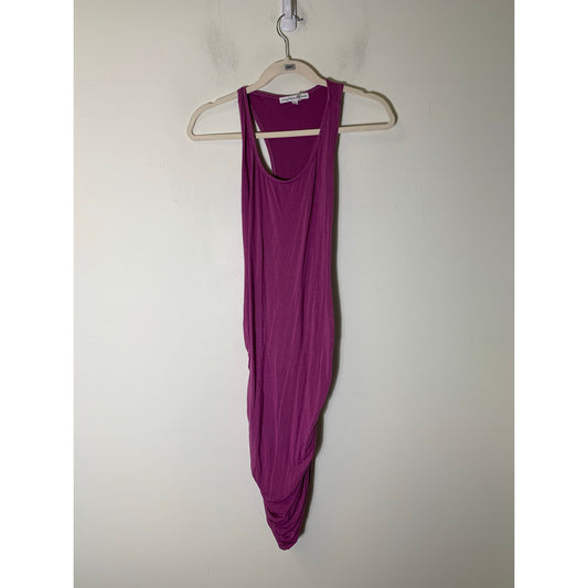 Young Fabulous and Broke Purple Sleeveless Ruched Body Con Midi Dress Sz S