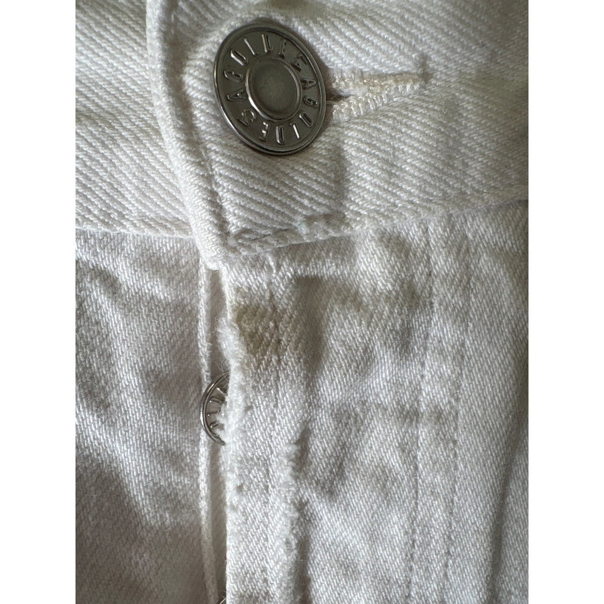 Agolde White Button Fly Distressed Denim Jeans Sz 29