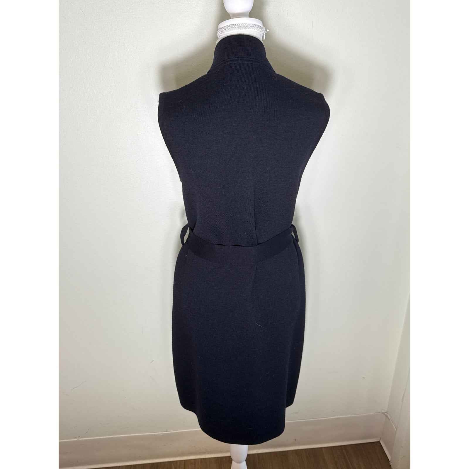 Tory Burch Black Sleeveless Knit Sweater Dress Sz S/P