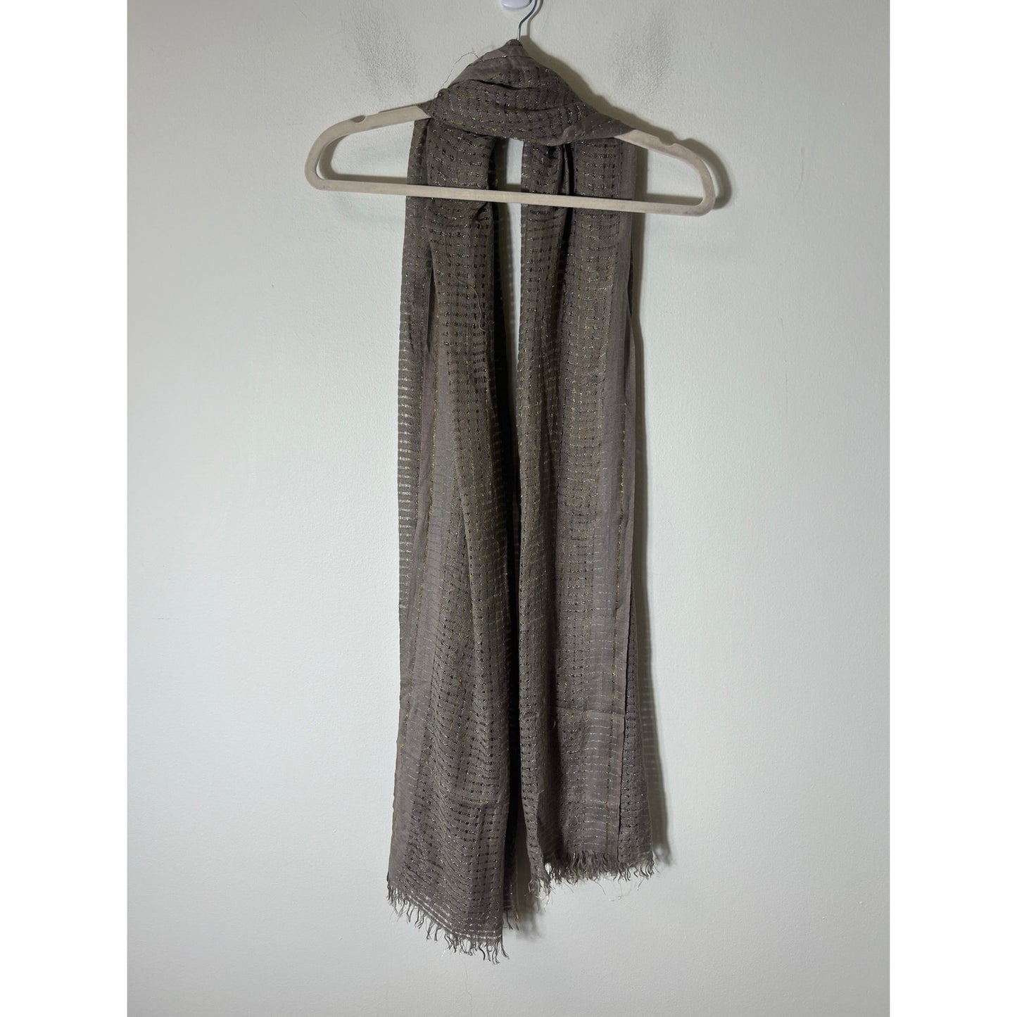 Grey and Gold Scarf