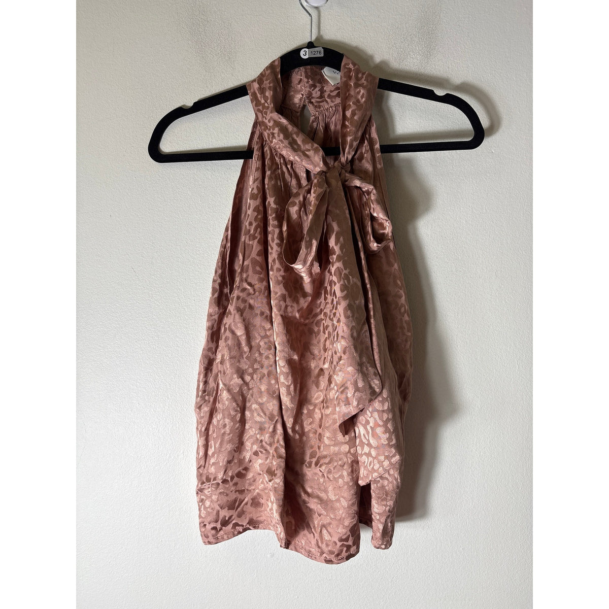 Luminary Blush Cheetah Sleeveless Blouse Sz S