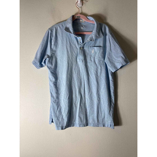 Boys Johnnie O Light Blue Hangin' Out Polo Shirt Sz 12