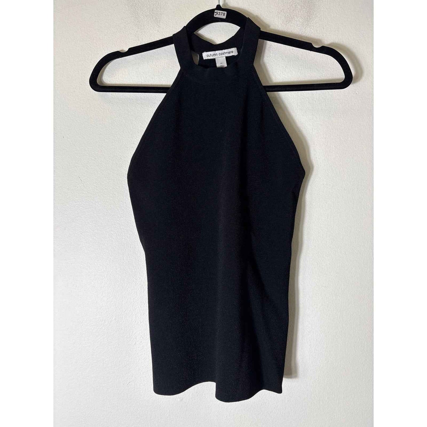 Autumn Cashmere Black Halter Top Sz M