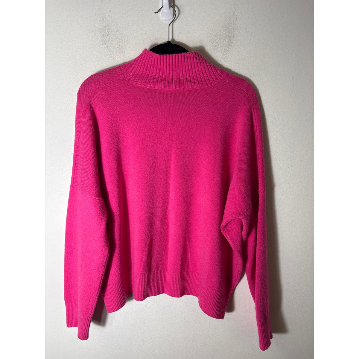 French Connection Bright Pink Sweater Sz M