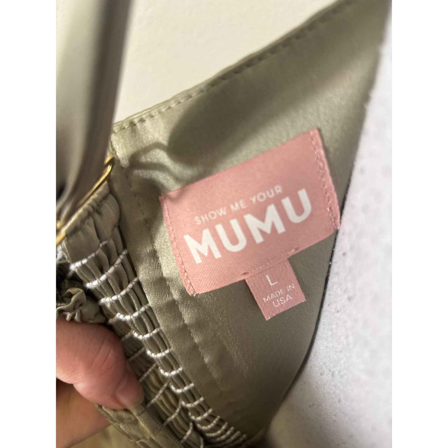 Mumu Sage Coresett Maxi Dress Sz L