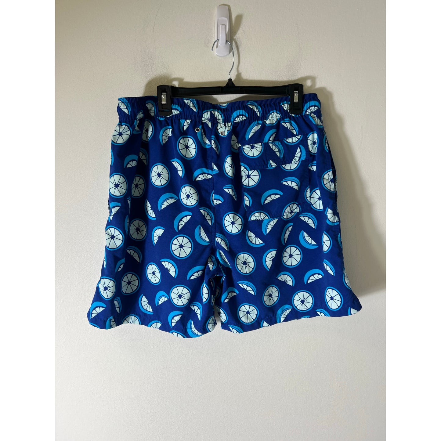 Men's Tom and Teddy Deep Blue Lime Swim Suit Sz XL-EUC