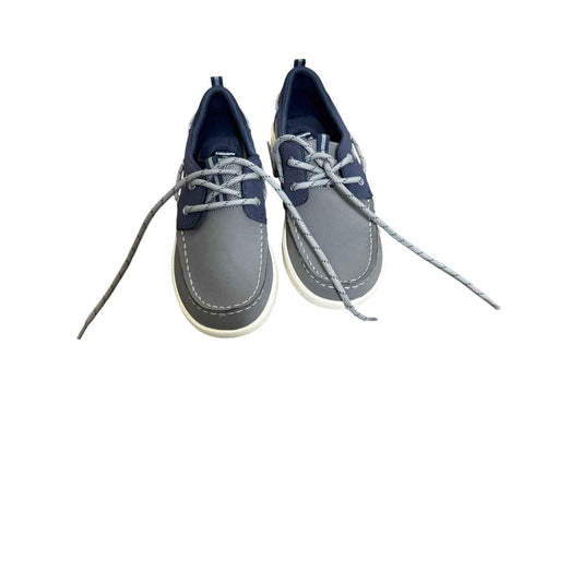 New Boys two Tone Navy Blue Sperry Boat Shoes Sz 1