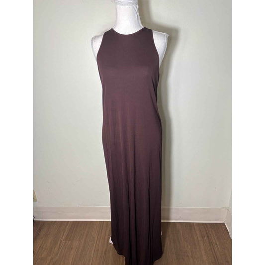 Sara Sturgeon Burgundy Back Cross Maxi Dress Sz 1