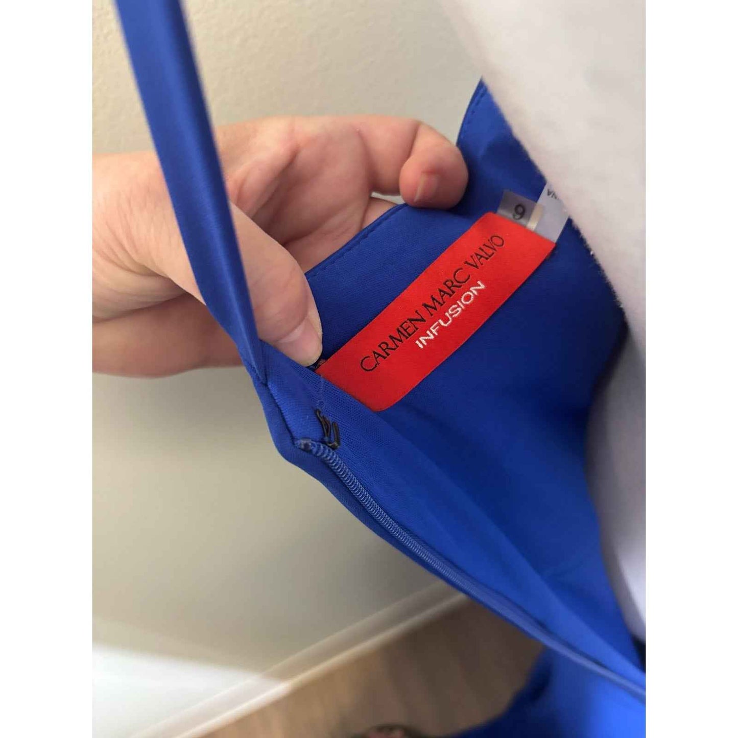 NWT Carmen Marc Valvo Infusion One Shoulder Evening Gown Sz 6