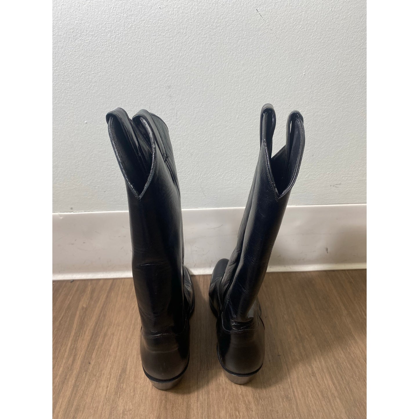 Justin Brand Black "Repulican Eagles" Leather Cowboy Boot Sz  7