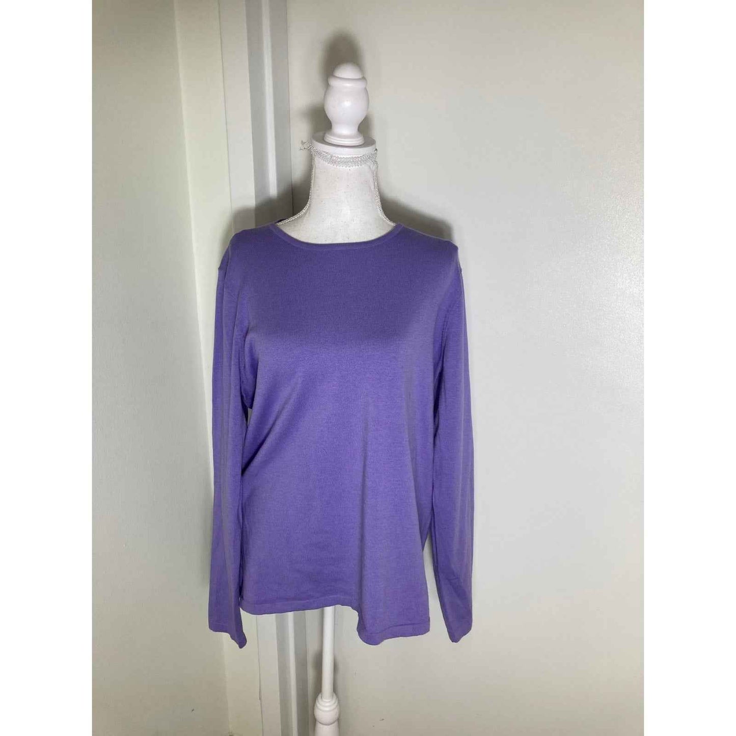 NWT Belford Lavendar Long Sleeve Lightweight Pullover sz XL