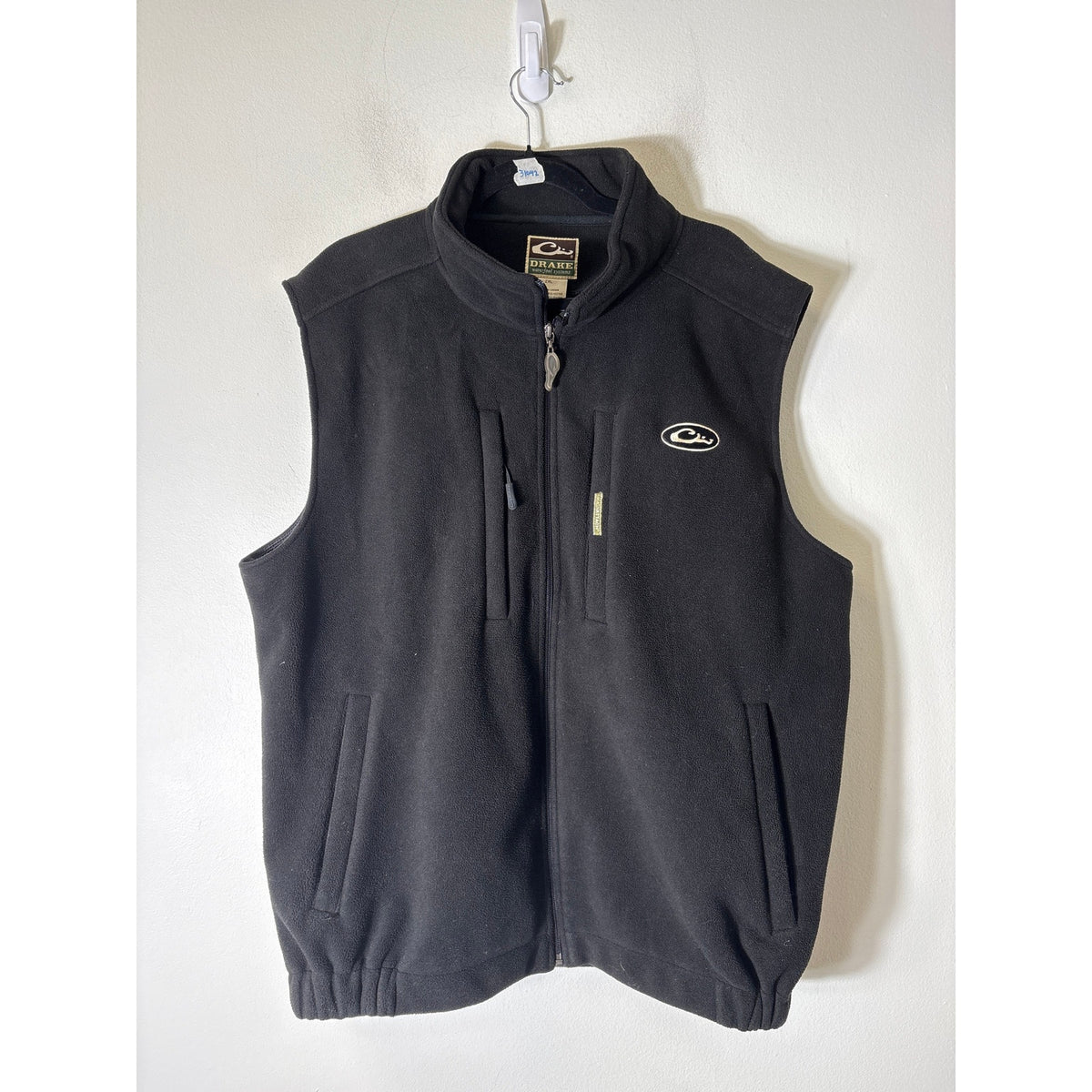 Mens Drake Black Heavy Fleece Vest Sz 2XL