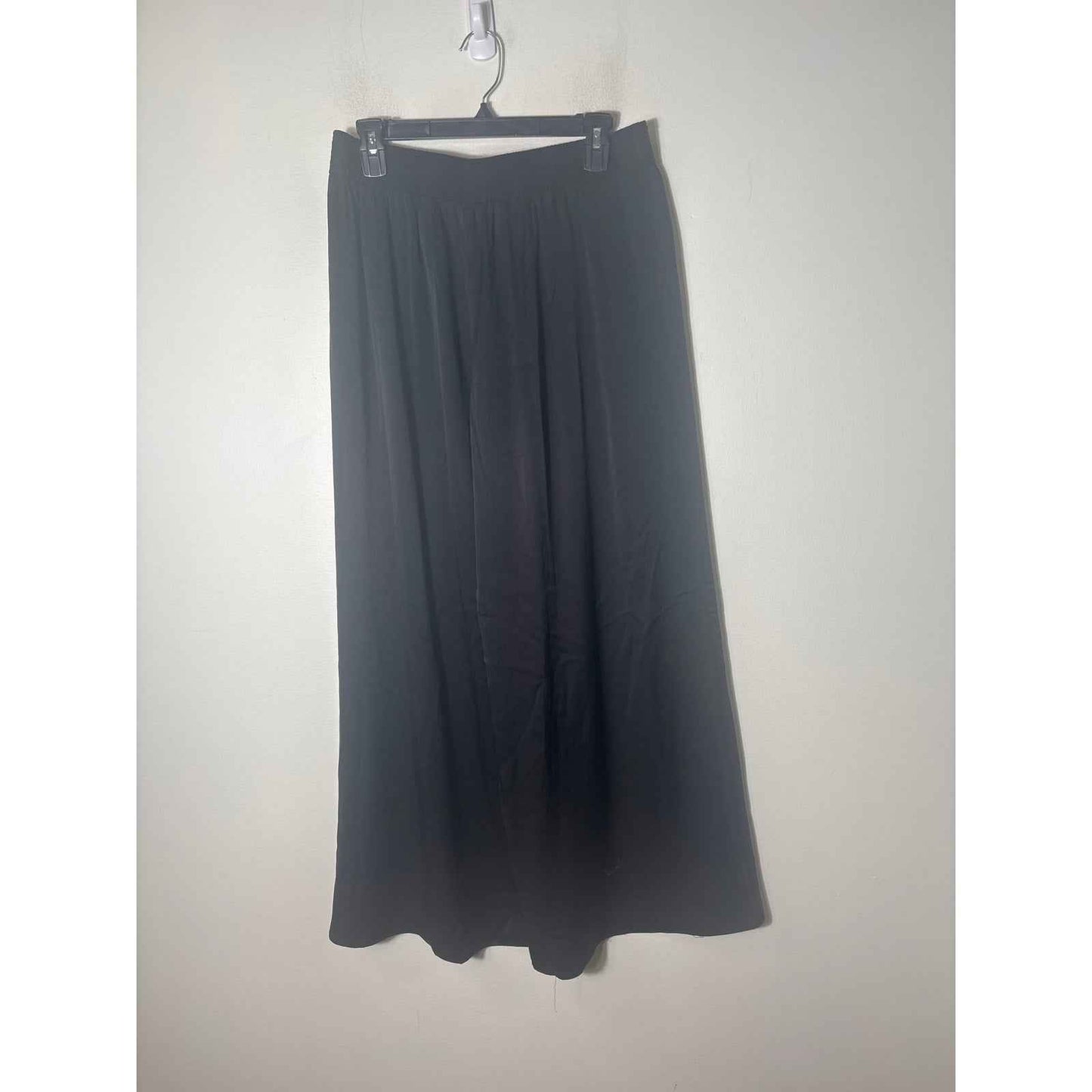 Sadie & Sage Black 100% Silk Black Flowy Slacks Sz s