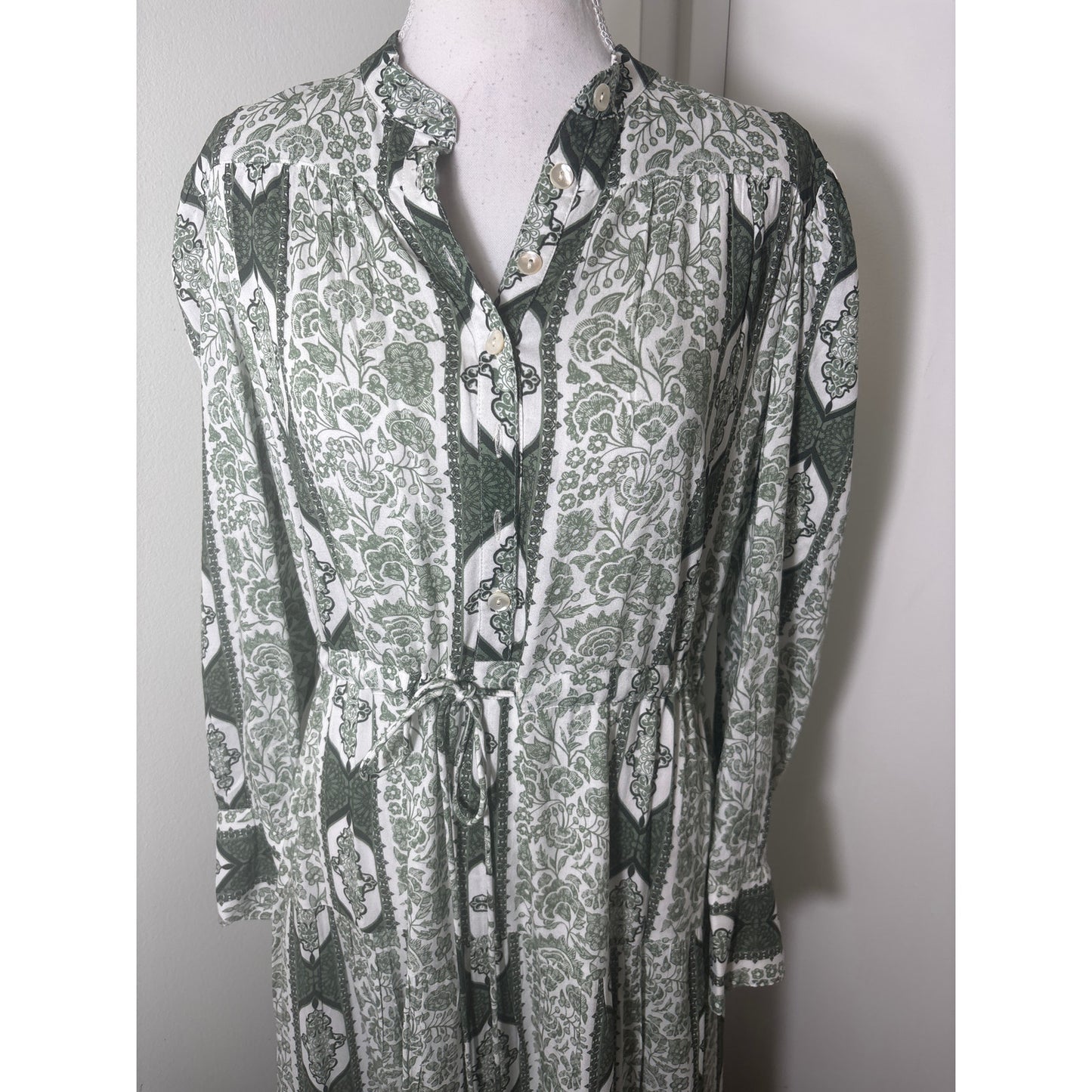 NWT Beyond by Vera Green Long Sleeve Maxi Dress Sz M