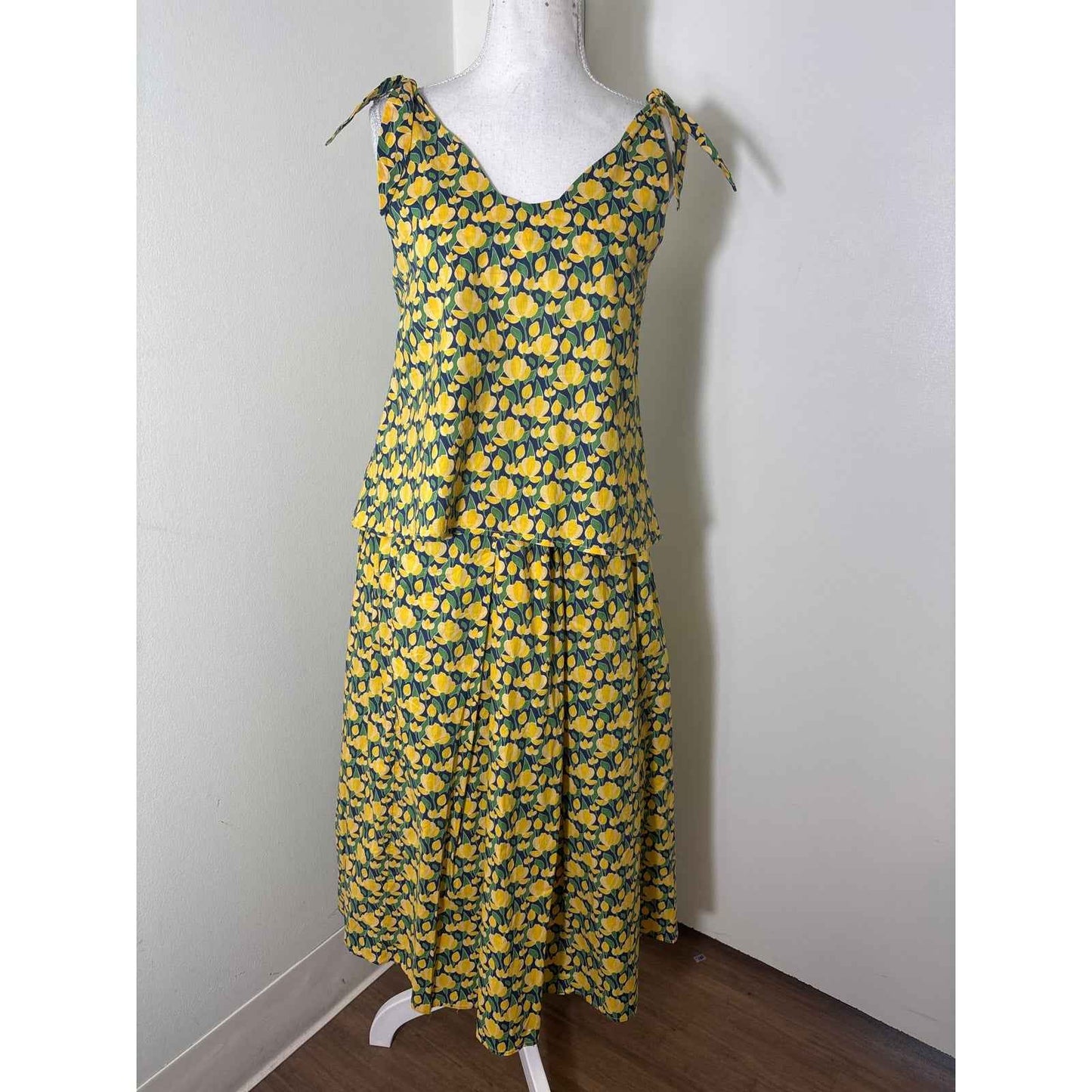 Buru Yellow Dafodil Skirt Set Sz S