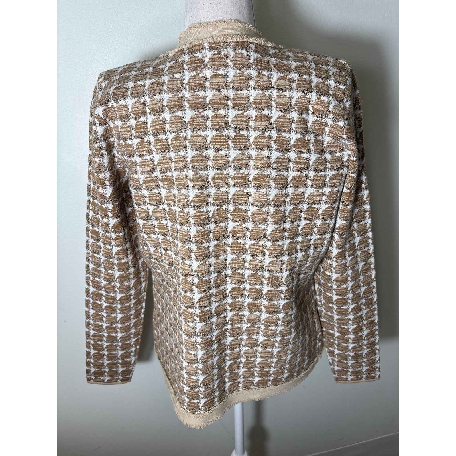 NWT Carlisle Tan Fringed Trim Top Sz M and Jacket Sz S