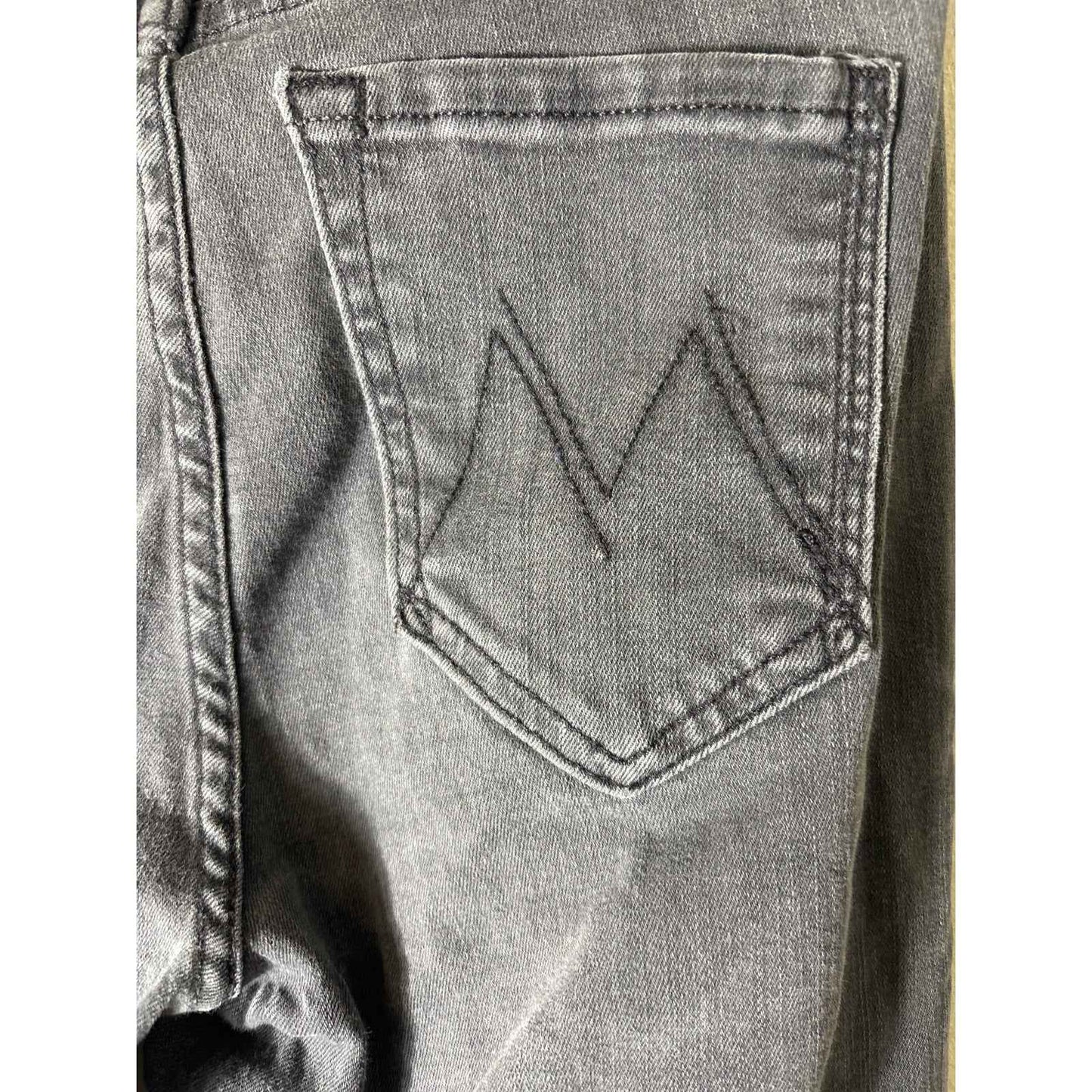 Mother Black Weekender Fray Denim Sz 25