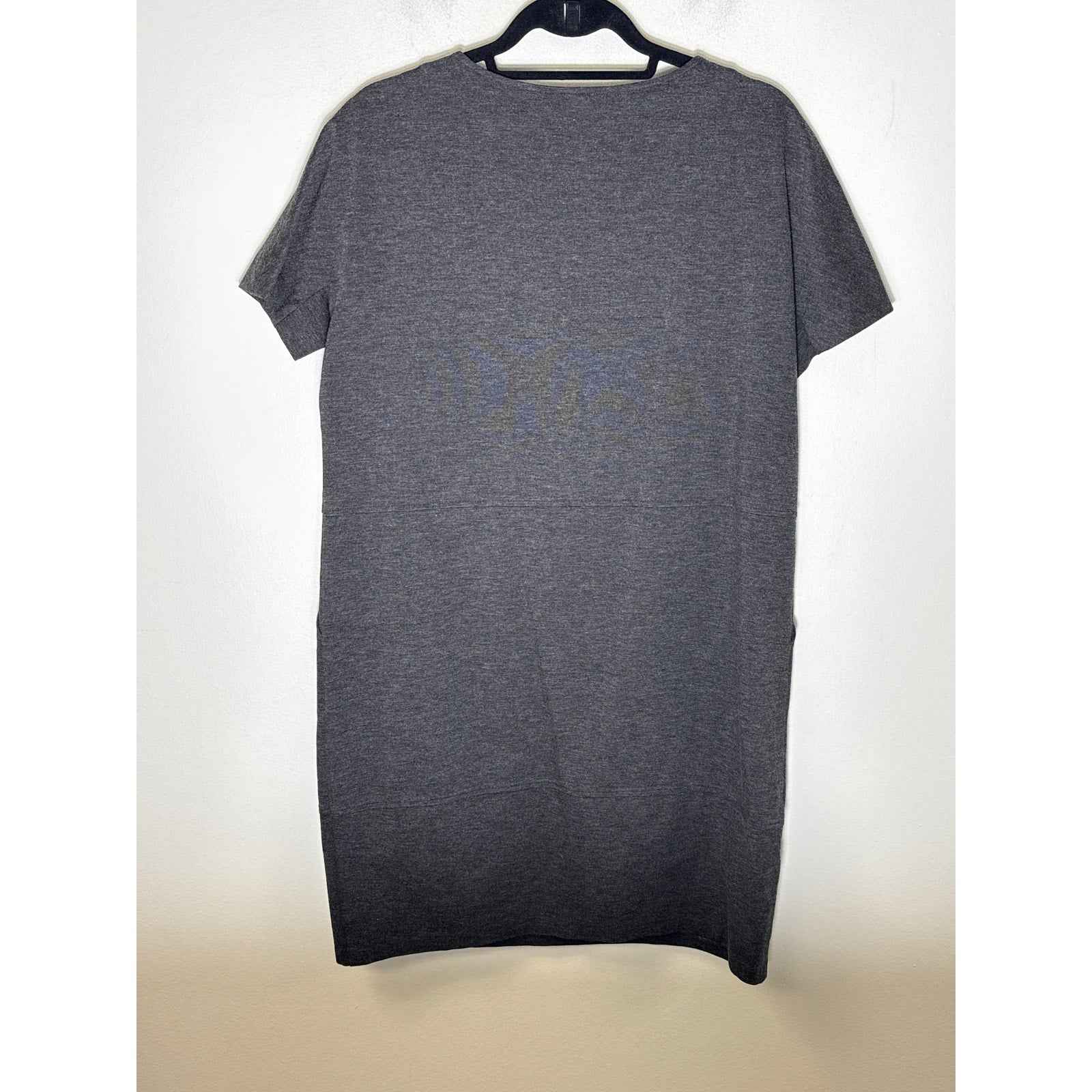 ROSSO35 Dark Gray Short SLeeve Zip Front Dress Sz 46