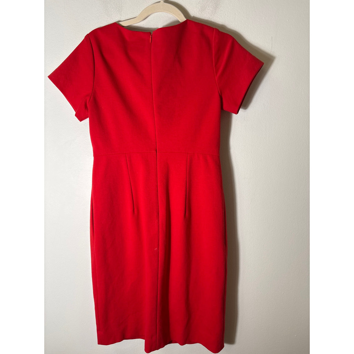 DKNY Red Front Pleated Dress Sz 6