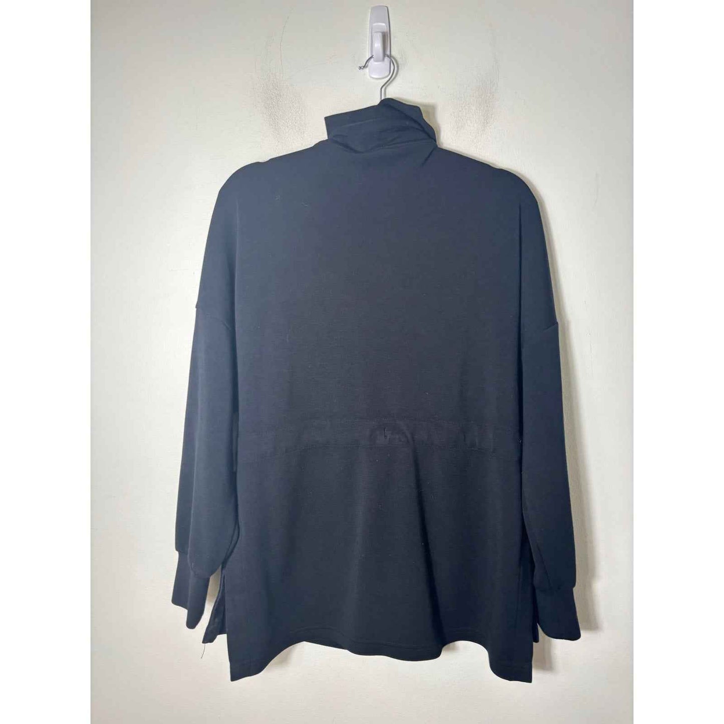 Varley Black Funnel Neck Drawstring Sweatshirt Sz L