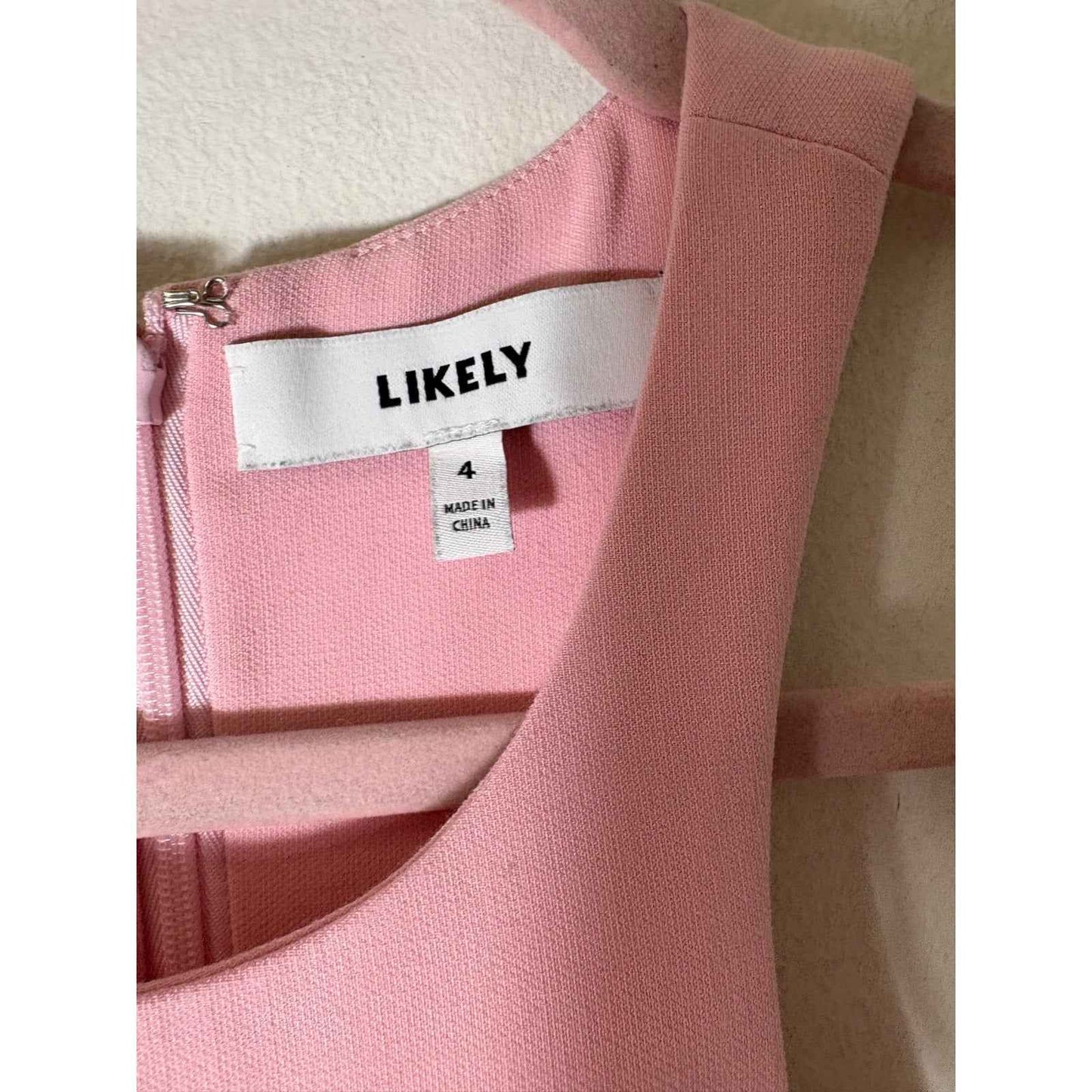 Likely Classic Pink Sleeveless Knee Length Drop Waist Dress Sz 4