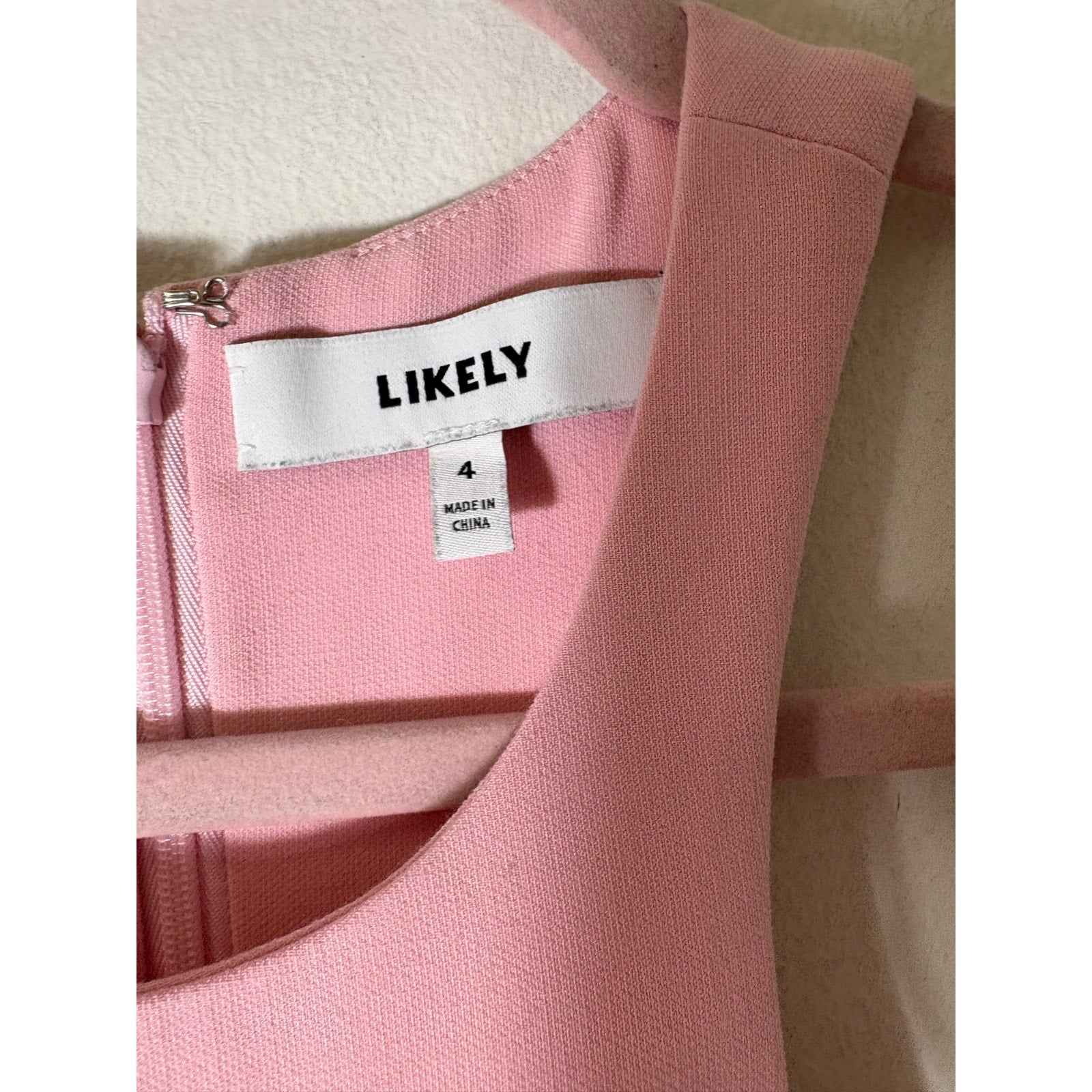 Likely Classic Pink Sleeveless Knee Length Drop Waist Dress Sz 4