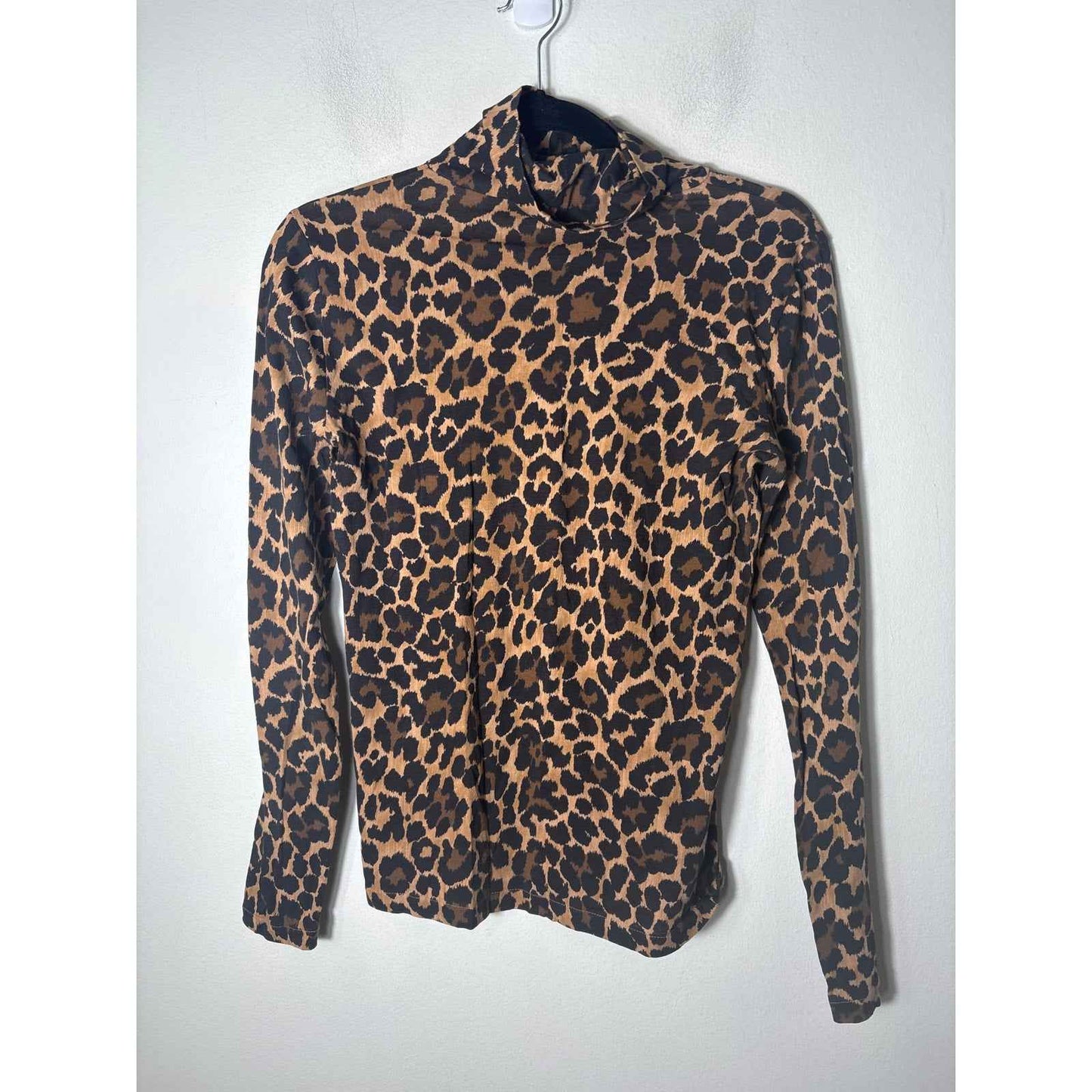 J. Crew Leapard Print Turtleneck Sz S