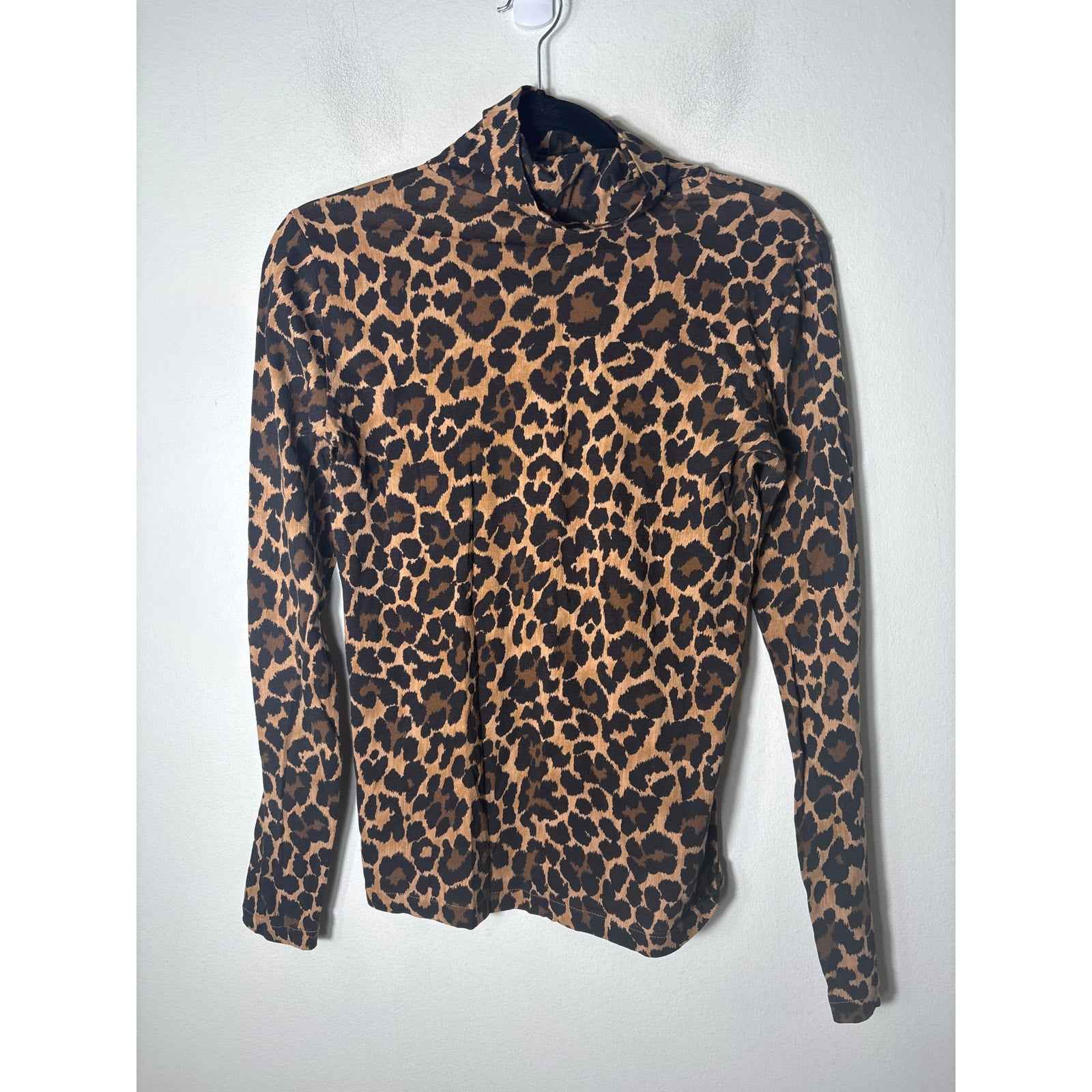 J. Crew Leapard Print Turtleneck Sz S