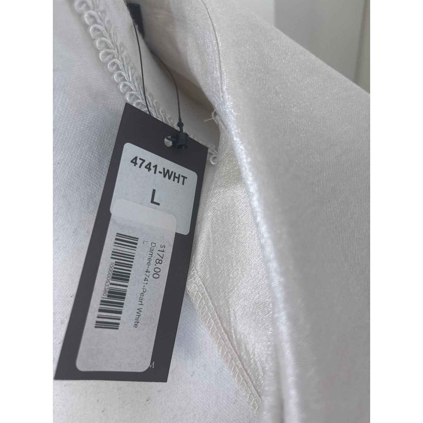 NWT Damee Pearl White Lightweight Jacket Sz L