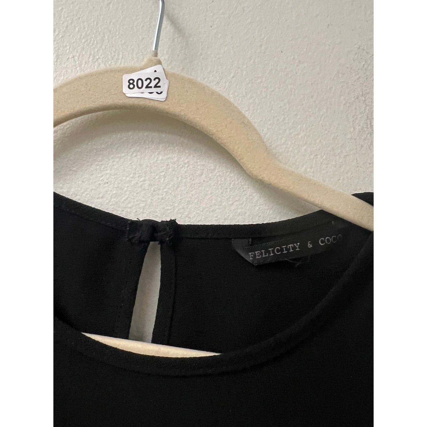 Felicity & Coco Black Short Sleeve Mini Dress Sz L