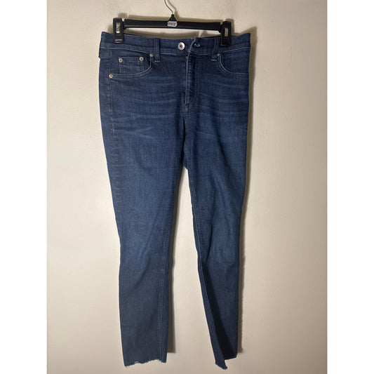 Rag & Bone Dark Wash Skinny Ankle Blue Jean Sz 31