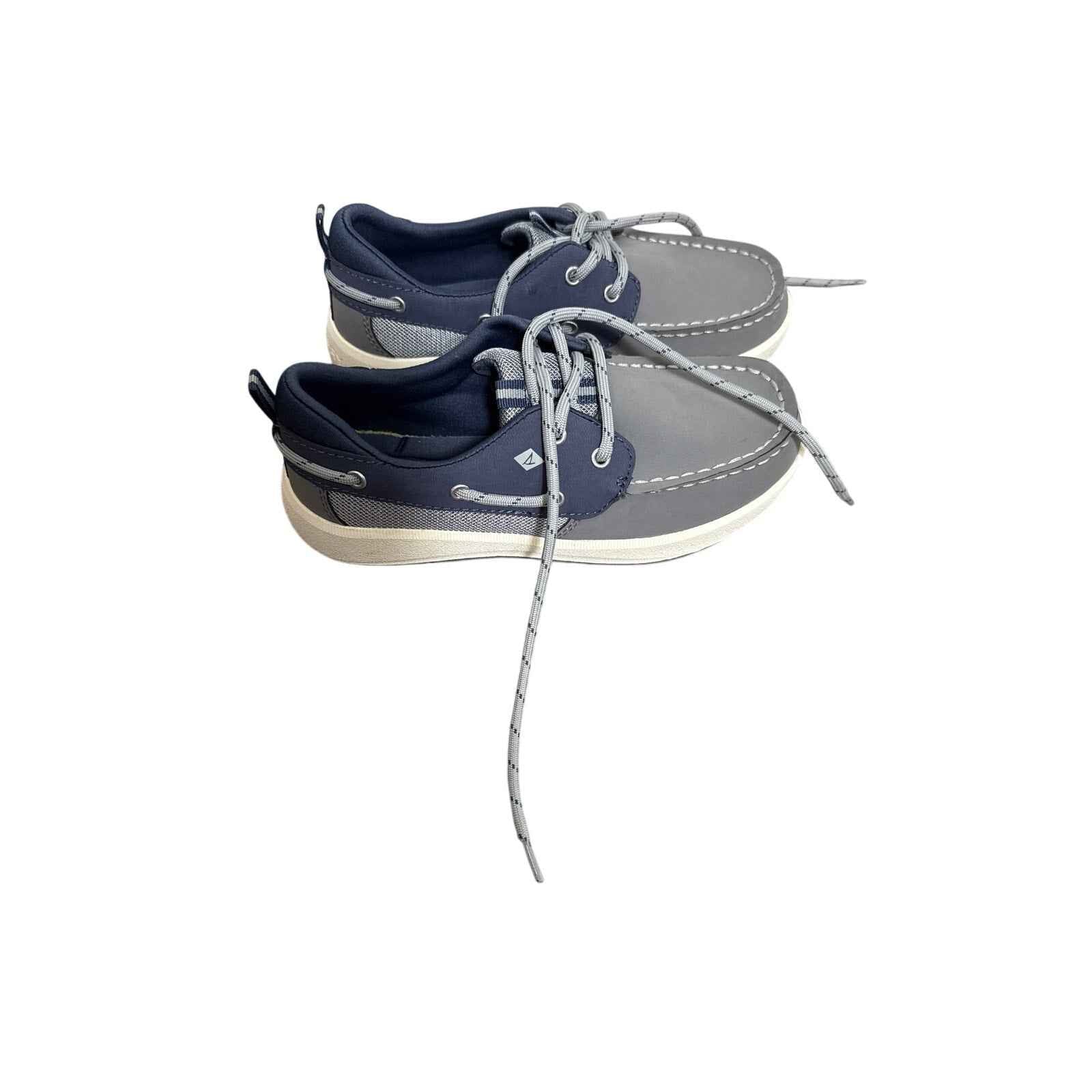 New Boys two Tone Navy Blue Sperry Boat Shoes Sz 1